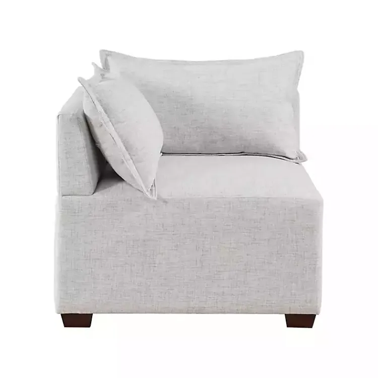 Sofas & Loveseats-Kirklands Home Silver Modular Corner Accent Chair Gray