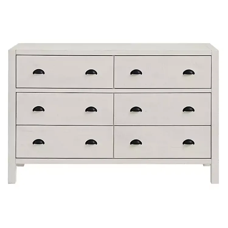 Dressers & Chests-Kirklands Home Arden Wood 6-Drawer Dresser White