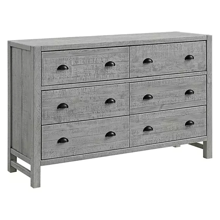 Dressers & Chests-Kirklands Home Arden Wood 6-Drawer Dresser Gray