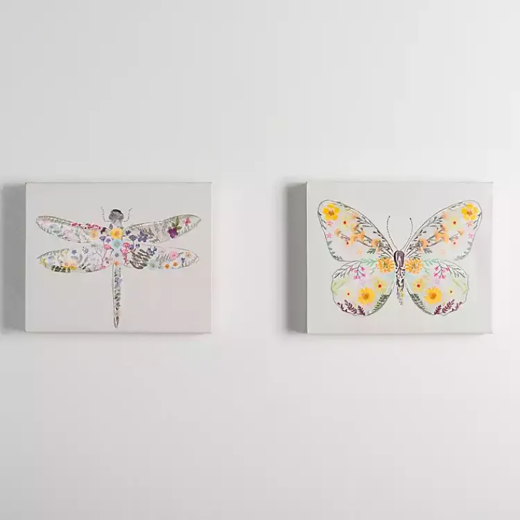 Canvas Art-Kirklands Home Springtime Bugs Canvas Art Prints, Set of 2