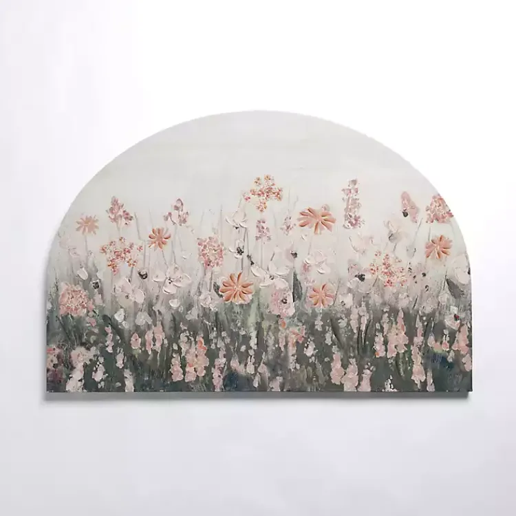 Canvas Art-Kirklands Home Pink Floral Meadow Arch Canvas Art Print