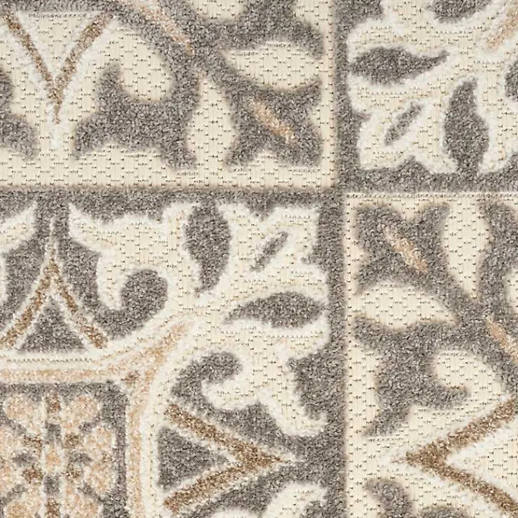 Outdoor Rugs-Kirklands Home Aloha Ivory Geometric Indoor/Outdoor Area Rug, 3x5