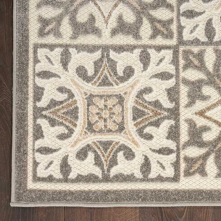 Outdoor Rugs-Kirklands Home Aloha Ivory Geometric Indoor/Outdoor Area Rug, 3x5