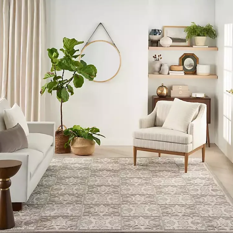 Outdoor Rugs-Kirklands Home Aloha Ivory Geometric Indoor/Outdoor Area Rug, 3x5