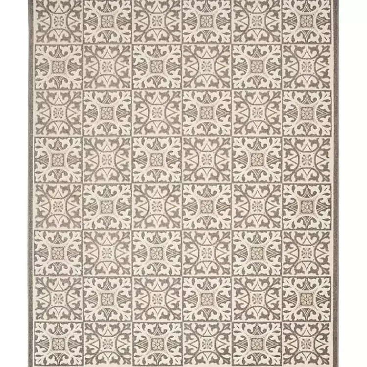 Outdoor Rugs-Kirklands Home Aloha Ivory Geometric Indoor/Outdoor Area Rug, 6x9