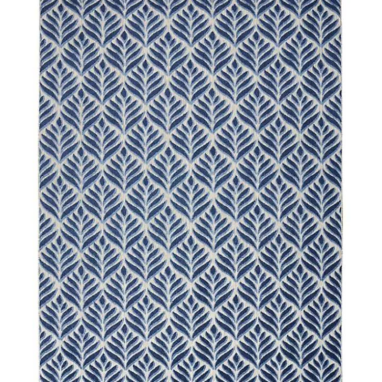 Outdoor Rugs-Kirklands Home Aloha Botanical Indoor/Outdoor Rug, 5x7 Blue