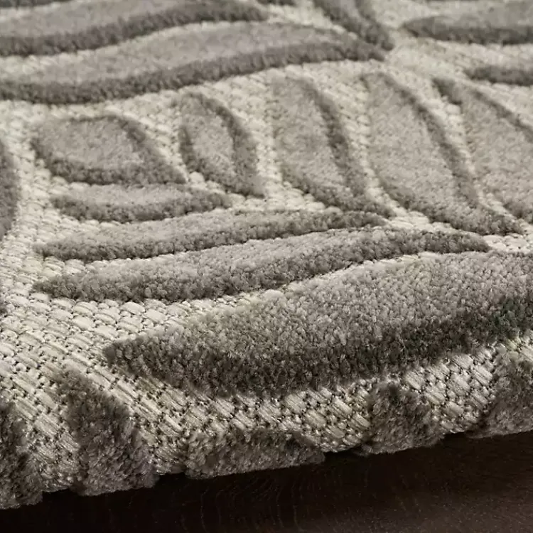 Outdoor Rugs-Kirklands Home Aloha Botanical Indoor/Outdoor Rug, 3x5 Gray