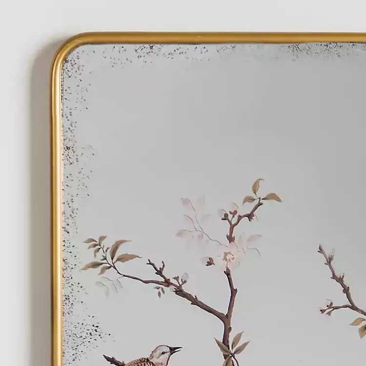 Decorative Mirrors-Kirklands Home Persephone Birds & Branches Wall Mirror