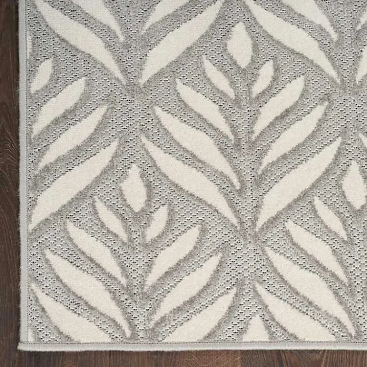 Outdoor Rugs-Kirklands Home Aloha Ash Botanical Indoor/Outdoor Area Rug, 9x12