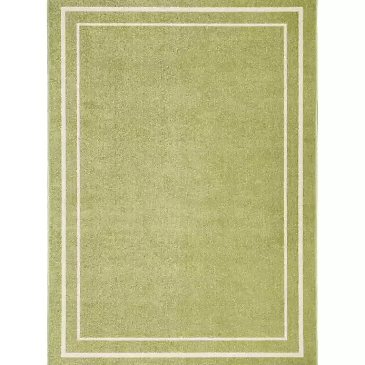 Area Rugs-Kirklands Home Green Bordered Indoor/Outdoor Area Rug, 6x9
