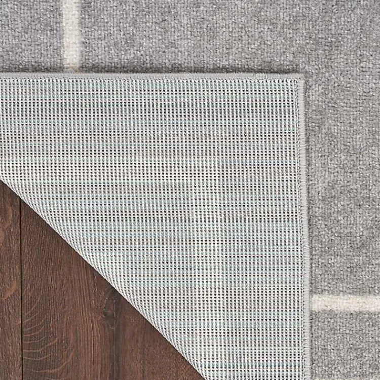 Outdoor Rugs-Kirklands Home Bordered Indoor/Outdoor Area Rug, 8x10 Gray