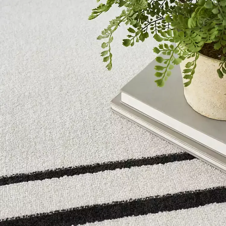 Outdoor Rugs-Kirklands Home Bordered Indoor/Outdoor Area Rug, 5x7 Ivory