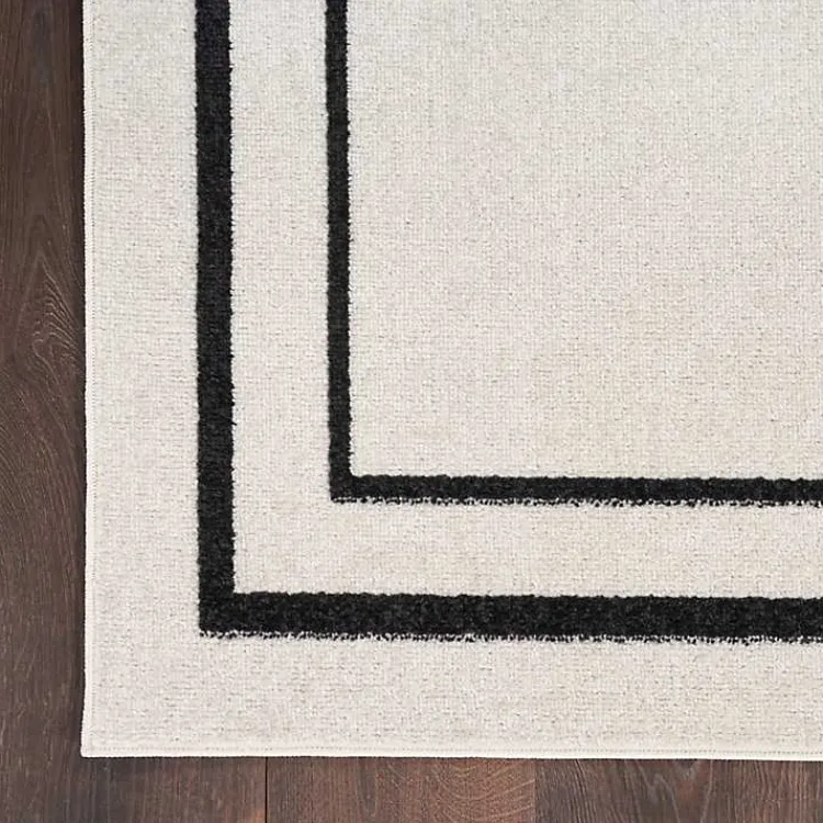 Outdoor Rugs-Kirklands Home Bordered Indoor/Outdoor Area Rug, 8x10 Ivory