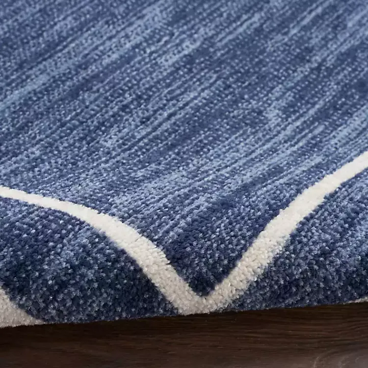 Outdoor Rugs-Kirklands Home Navy Bordered Indoor/Outdoor Area Rug, 3x5