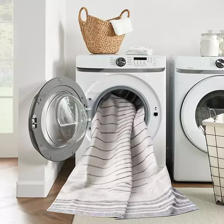 Area Rugs-Kirklands Home Ivory Striated Sphere Washable Area Rug, 4x6