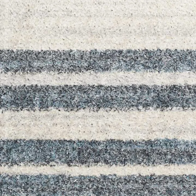 Area Rugs-Kirklands Home Blue and Ivory Linear Moons Runner, 2x12