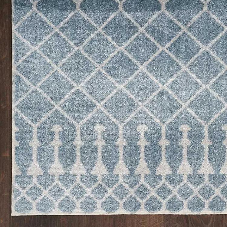 Area Rugs-Kirklands Home Light Moroccan Washable Accent Rug, 2x4 Blue