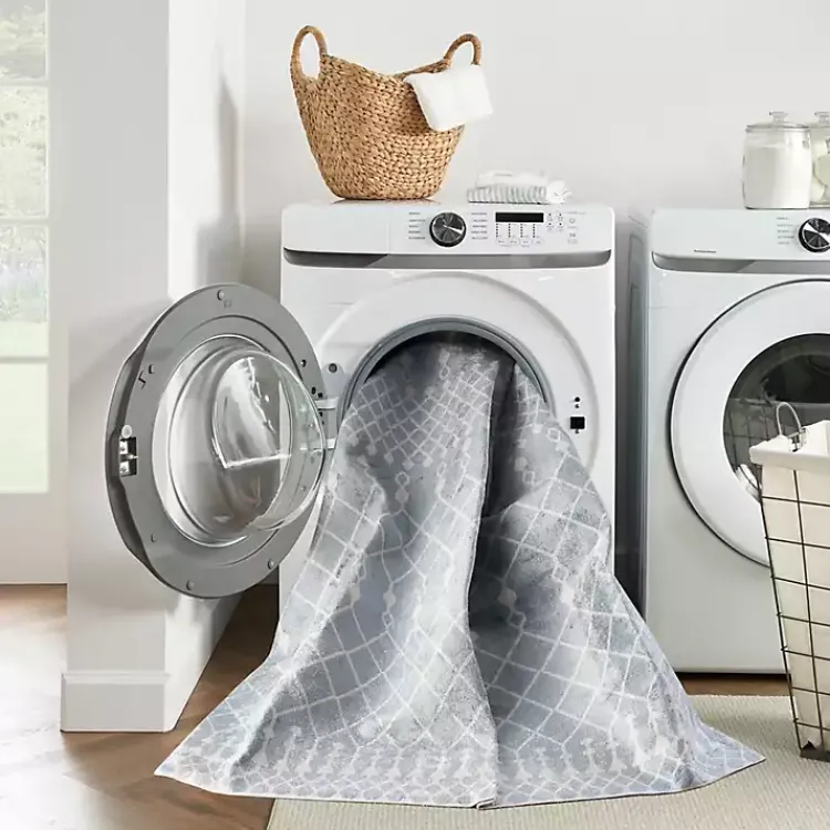 Area Rugs-Kirklands Home Blue and Ivory Moroccan Trellis Runner