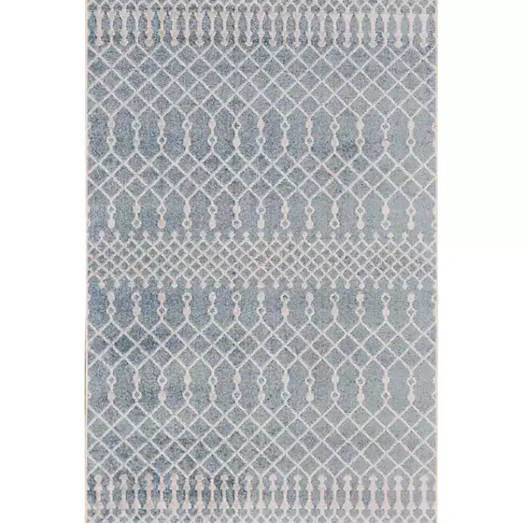Area Rugs-Kirklands Home Light Moroccan Washable Area Rug, 3x5 Blue