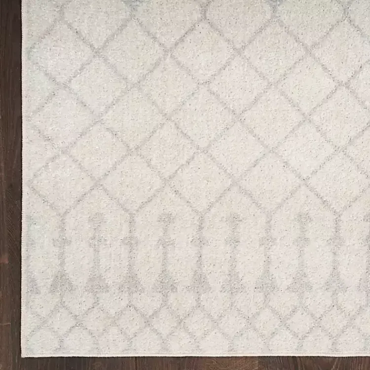 Area Rugs-Kirklands Home Moroccan Washable Runner, 2x8 Ivory