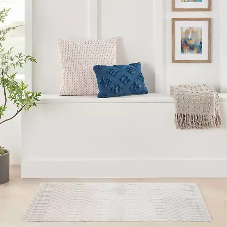 Area Rugs-Kirklands Home Ivory Moroccan Trellis Area Rug, 4x6