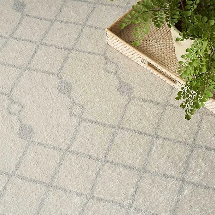 Area Rugs-Kirklands Home Moroccan Washable Area Rug, 7x10 Ivory