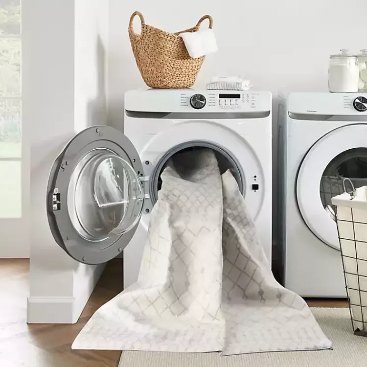 Area Rugs-Kirklands Home Moroccan Washable Area Rug, 7x10 Ivory