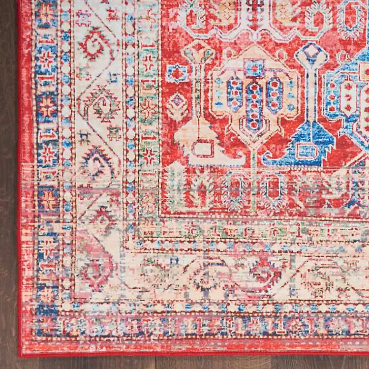 Area Rugs-Kirklands Home Fulton Traditional Area Rug, 5x7 Red