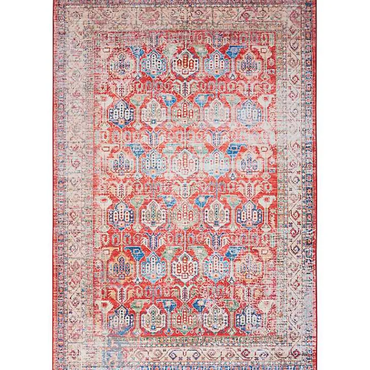 Area Rugs-Kirklands Home Fulton Traditional Area Rug, 7x10 Red