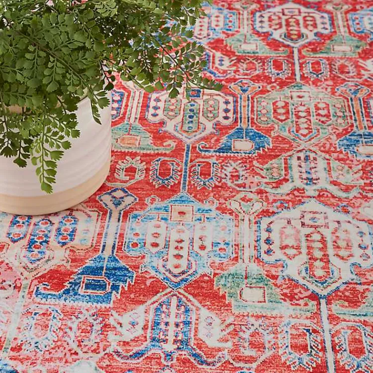 Area Rugs-Kirklands Home Fulton Traditional Area Rug, 7x10 Red