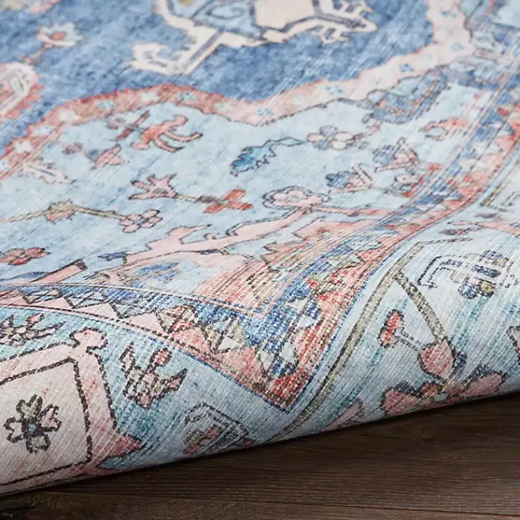 Area Rugs-Kirklands Home Fulton Medallion Runner, 2x7 Blue