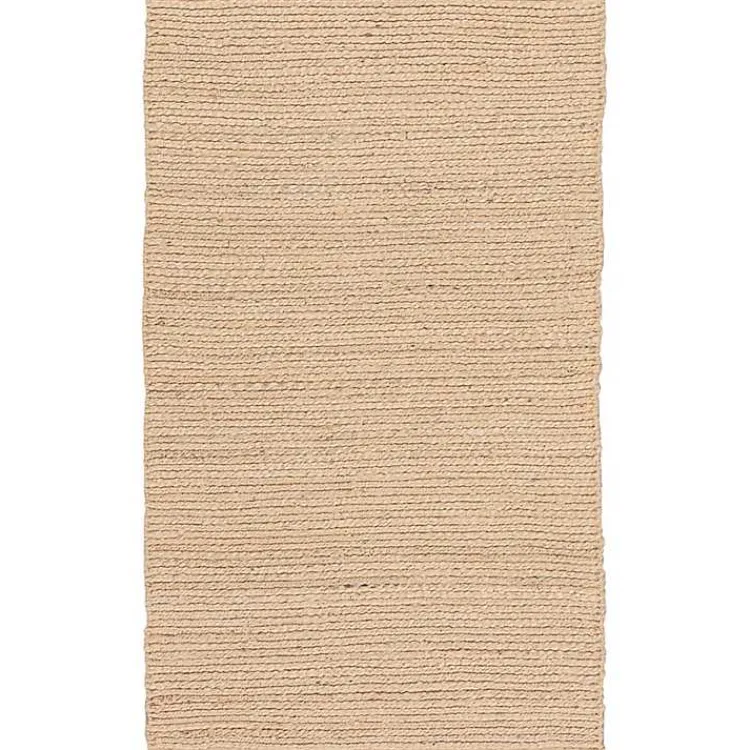 Area Rugs-Kirklands Home Natural Bleached Jute Area Rug, 3x5 Tan