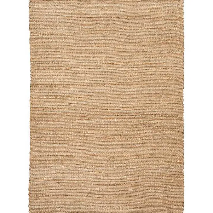 Area Rugs-Kirklands Home Natural Bleach Jute Reversible Area Rug, 5x7 Tan