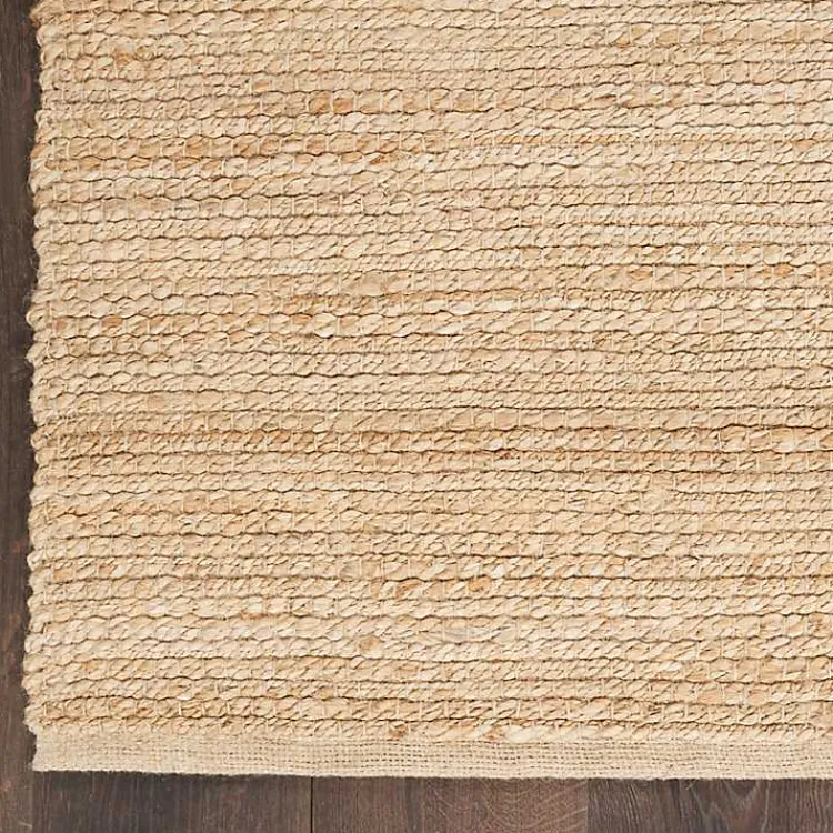Area Rugs-Kirklands Home Natural Bleach Jute Reversible Area Rug, 8x10 Tan