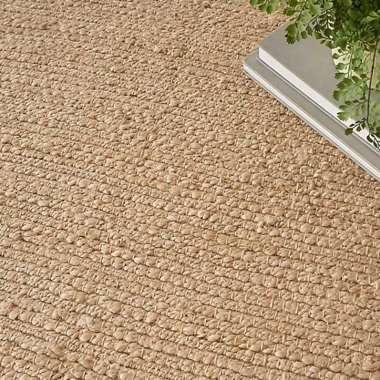 Area Rugs-Kirklands Home Natural Bleach Jute Reversible Area Rug, 8x10 Tan