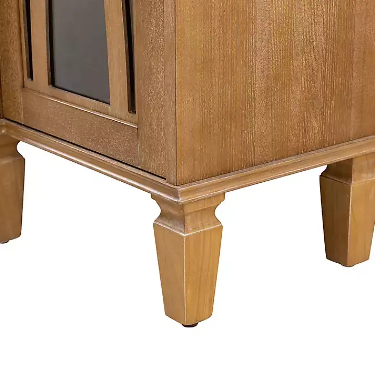 Cabinets & Sideboards-Kirklands Home Eleanora Acorn Wood 4-Door Sideboard Brown