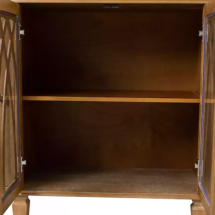 Cabinets & Sideboards-Kirklands Home Eleanora Acorn Wood 4-Door Sideboard Brown