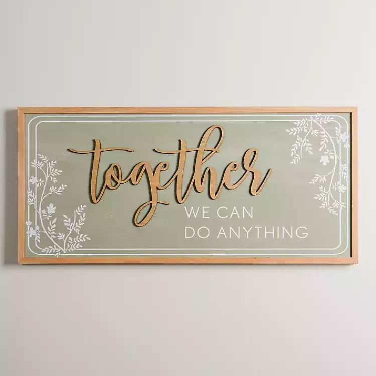Wall Quotes & Signs-Kirklands Home Together We Can Do Anything Wall Plaque