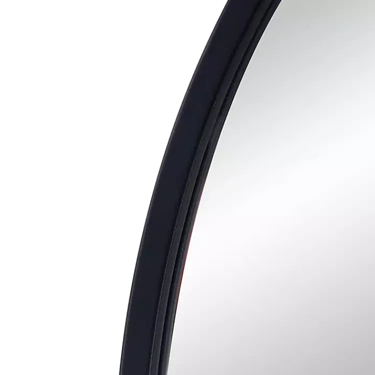 Decorative Mirrors-Kirklands Home Wide Arched Wall Mirror Black