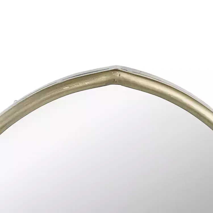 Decorative Mirrors-Kirklands Home Champagne Gold Long Quatrefoil Mirror