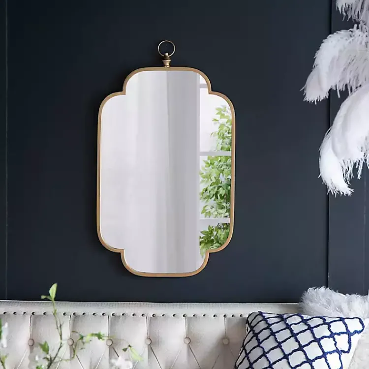Decorative Mirrors-Kirklands Home Champagne Notched Corners Mirror