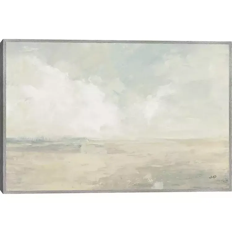 Canvas Art-Kirklands Home Sky and Sand Crop Framed Canvas Art Print Gray