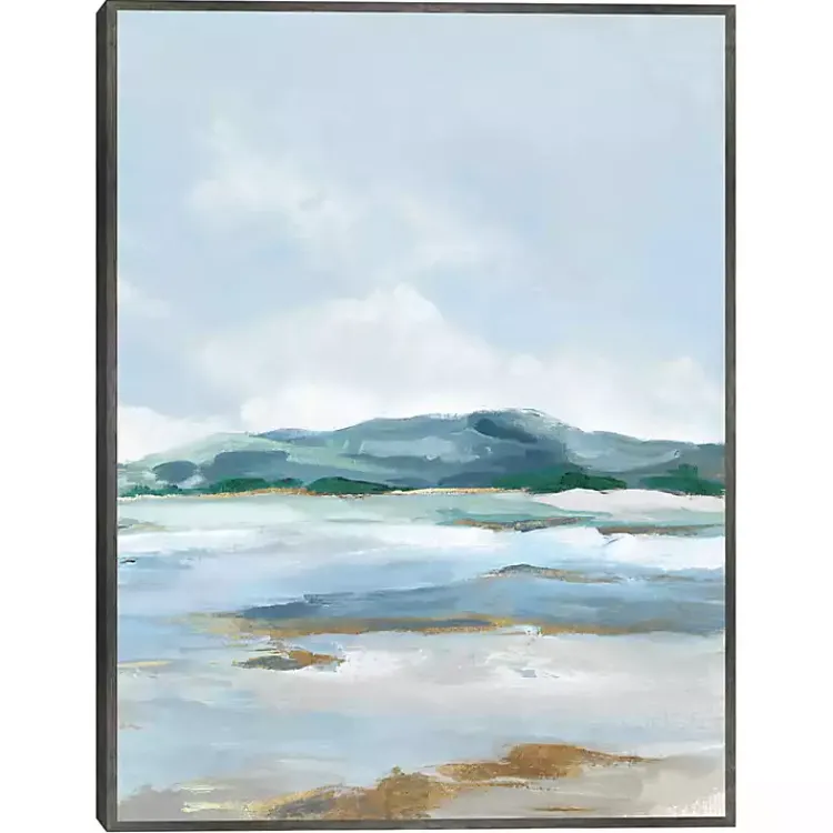 Canvas Art-Kirklands Home Coastal Mountains I Framed Canvas Art Print Blue