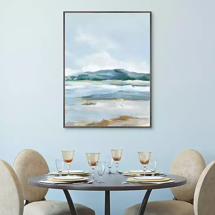 Canvas Art-Kirklands Home Coastal Mountains I Framed Canvas Art Print Blue