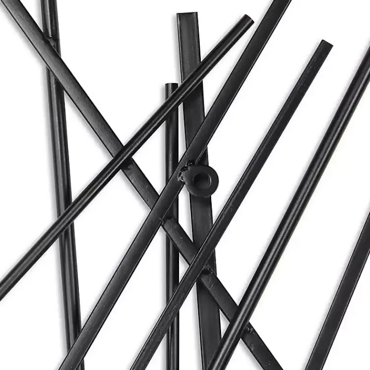 Wall Plaques-Kirklands Home Icilio Abstract Linear Wall Plaque Black