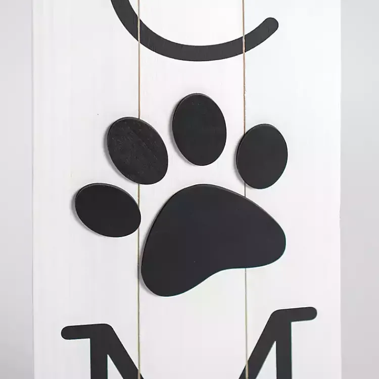 Garden Decor-Kirklands Home White Welcome Paw Print Porch Board