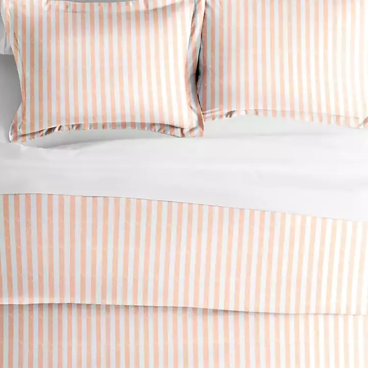Duvets-Kirklands Home Pink Rugged Stripe 2-pc. Twin Duvet Cover Set