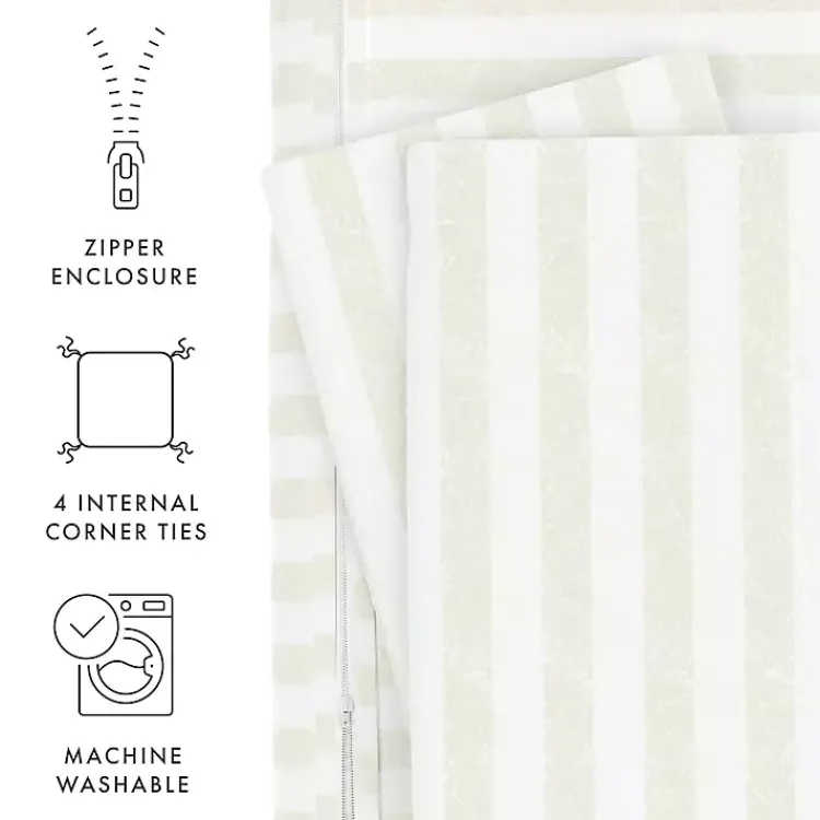 Duvets-Kirklands Home Tan Rugged Stripe 2-pc. Twin Duvet Cover Set