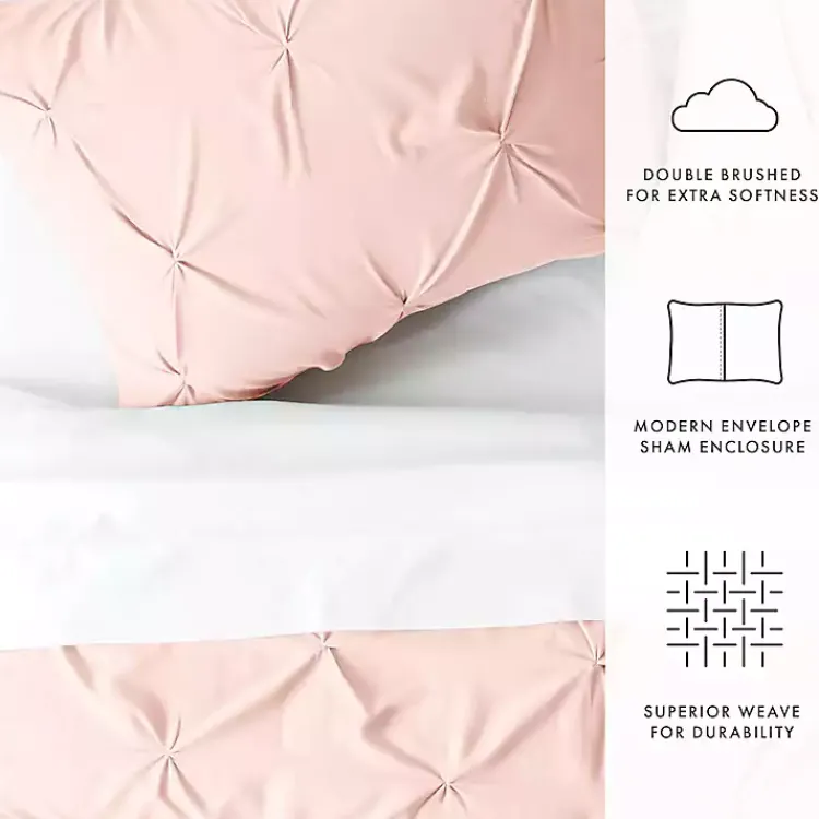Duvets-Kirklands Home Blush Pinched 2-pc. Twin Duvet Cover Set Pink