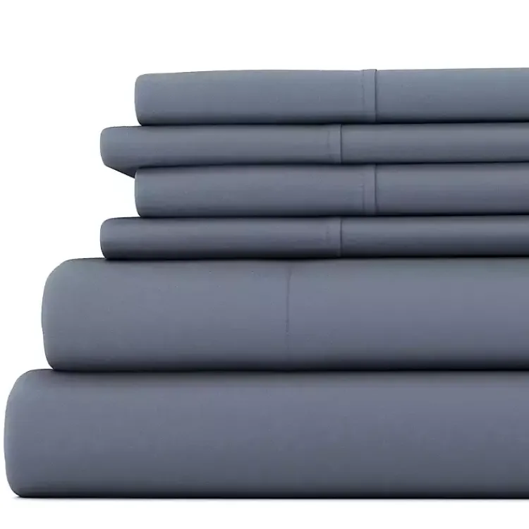 Bed Sheets-Kirklands Home Stone Ultra Soft 6-pc. Full Sheet Set Gray